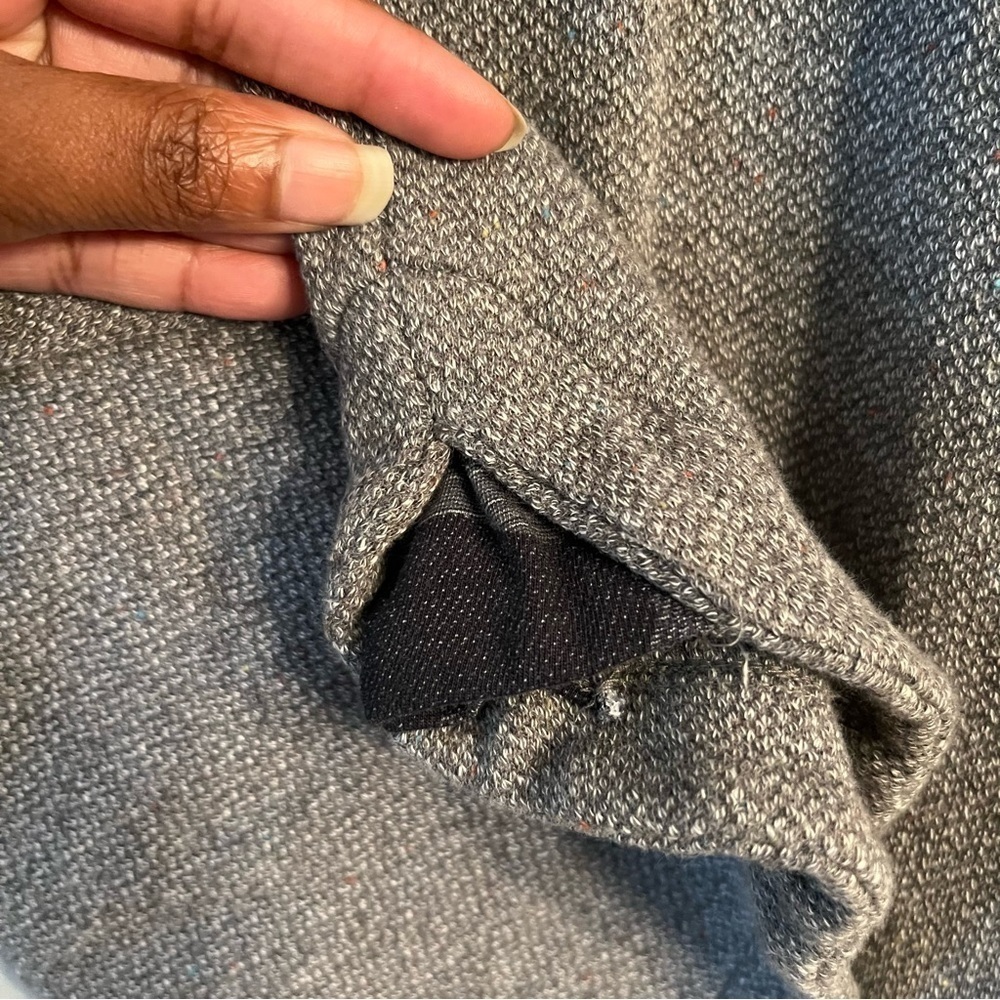Robert Graham Quarter-Zip Knit Sweater Grey Size 2XL - Picture 3 of 7